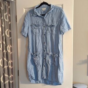 Sundance Blue Linen Dress